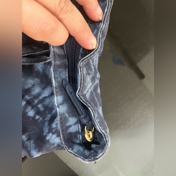 Victoria's Secret Blue Tie-Dye denim Weekender Tote Bag - Picture 6 of 8